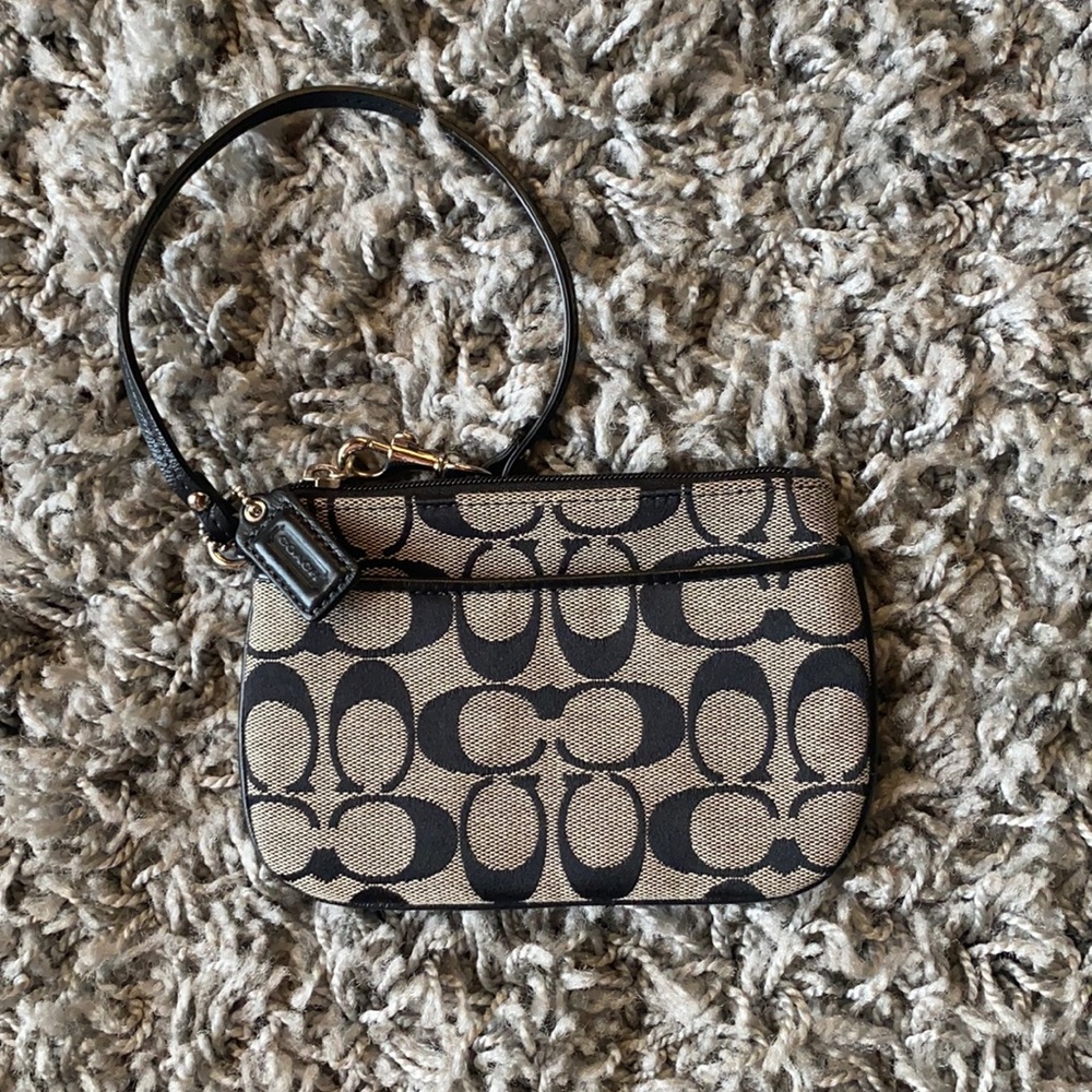 Coach Black Wristlet
